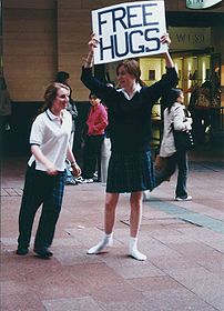 Free Hugs in Sydney, August 2004 Free Hugs in Sydney, August 2004